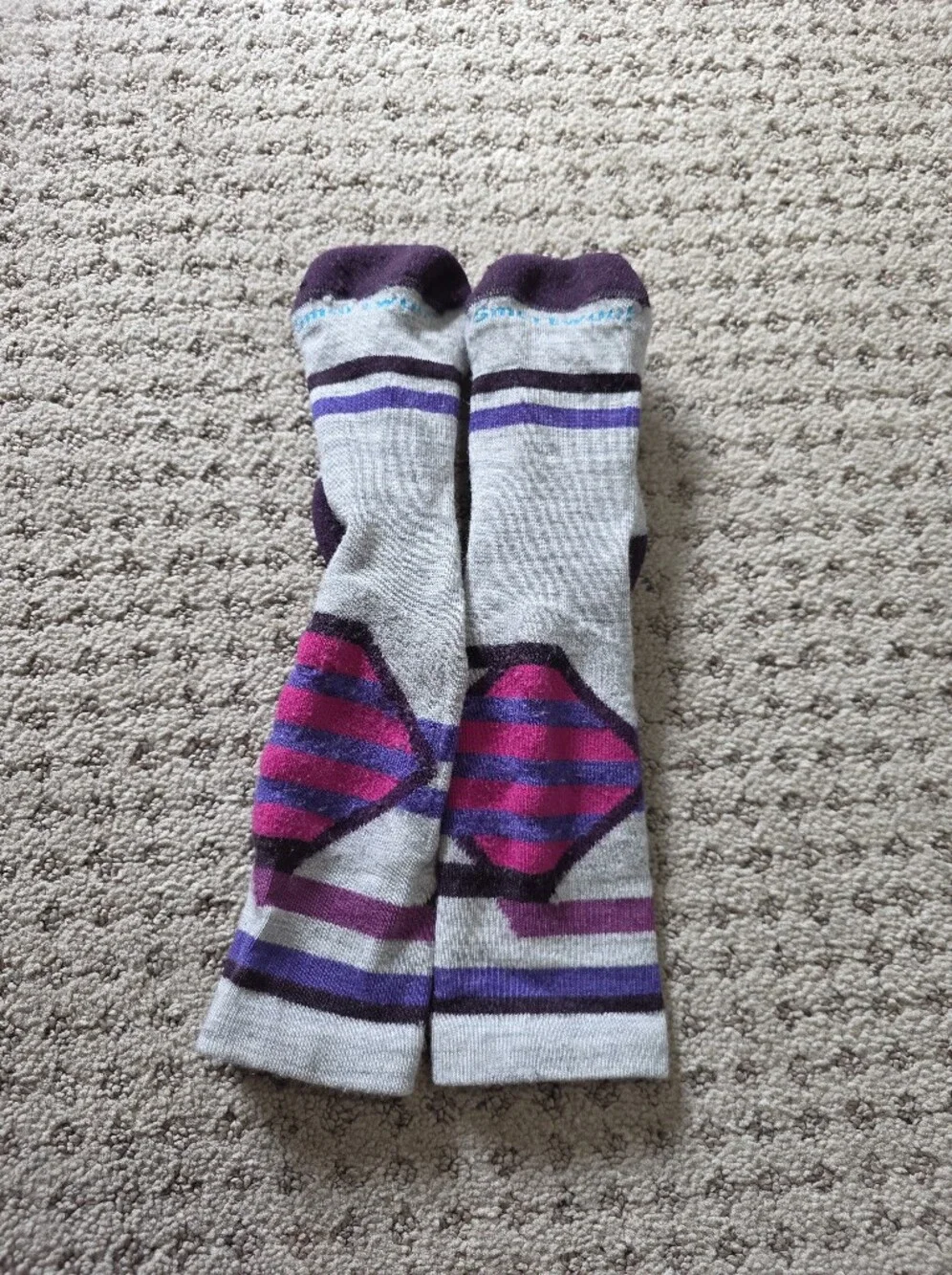 Smartwool Gray and Purple Socks
